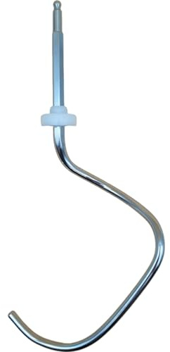 NaschLager Knethaken S-Form Edelstahl kompatibel mit Bosch MUM4 MUM44 MUM4405 MUM4427 ProfiMixx 44 46 47 Ersatzteil 00080060 Länge 190 mm Ø 19,7 mm Sechskant-Schaft Küchenmaschinen Zubehör
