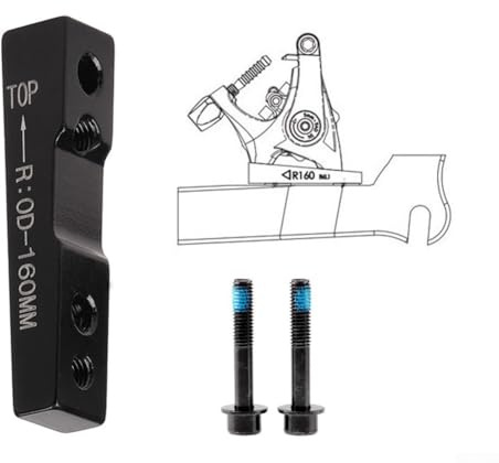 Zilimontt Scheibenbremssattel-Rahmen-Adapterhalterung für IS- und Pfostenmontage, Luftfahrt-Aluminiumlegierung, vorne oder hinten, kompatibel mit 140 mm, 160 mm, 180 mm, 203 mm Rotoren (R160)