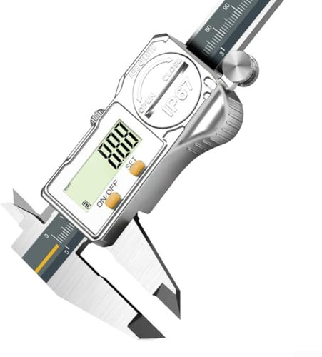 Digitaler Messschieber, wasserdicht und staubdicht, IP67, 15,2 cm Reichweite mit LED-Display und benutzerfreundlicher Auto-Off-Funktion
