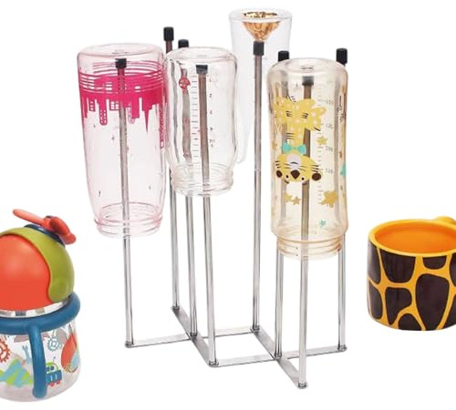 Abtropfgestell für Flaschen, einziehbar, wiederverwendbar, für Glasbecher, Weindekanter, Gläser, Arbeitsplatte, faltbar, Trockenständer für Küche, Zuhause, Reisen