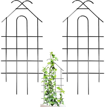 Enrejado de jardín, soportes para frutas, enrejado de uva de 20.4 pulgadas de alto, para interiores, ceremonias, puertas, puertas, pepinos, flores, vid, monstera, rosa, frutas