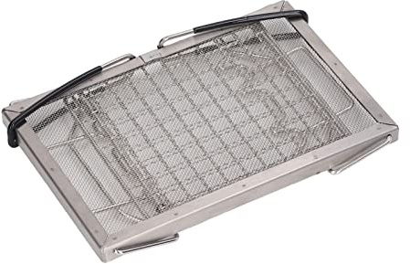 AUNMAS Grille-pain de Camping Pliable en Acier Inoxydable, Facile à Utiliser, Conception Stable et Taille Portable pour la Cuisine en Plein Air