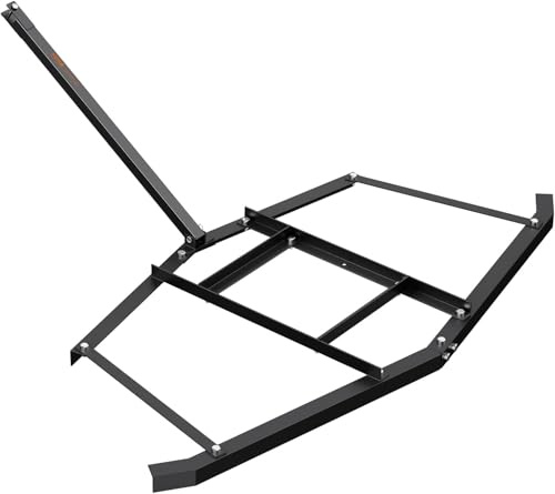 RBFGYIOP Erpice trainato per vialetti e giardini - Acciaio pesante e aggancio a spillo - Per ghiaia, terreno e prati - Compatibile con ATV, UTV, trattori da giardino - Portata fino a 50 lbs -
