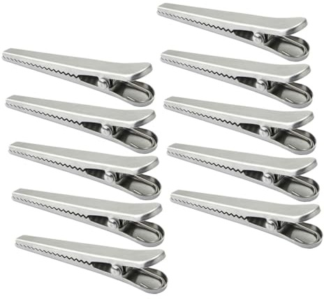 MOKKHNB 10pcs Stainless Steel Food Bag Clips Large Heavy Duty Sealers