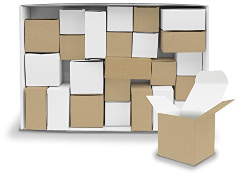 itenga Schachteln V12 24 x Würfel Quader gemischt im Karton Komplettset zum Füllen Boxen zum Basteln
