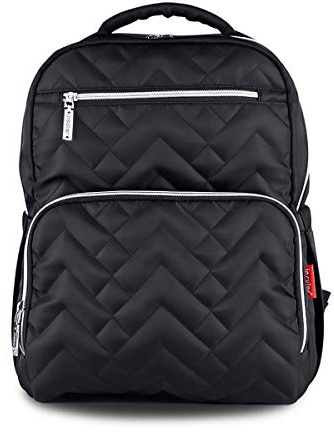 SONARIN Nylon Multifunktions Baby Wickelrucksack Wickeltasche mit Wickelunterlage,Wasserdicht,Laptop stoßsichere Tasche,Flasche Isolierte Taschen,Große Kapazität,Stilvoll und Langlebig(Schwarz)