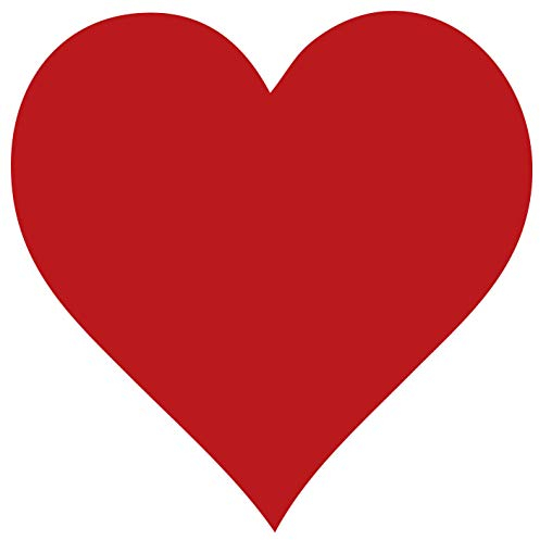 kleb-Drauf / 1 großes Herz/Rot - glänzend/Wandtattoo Wandaufkleber Wandsticker Aufkleber Sticker/Wohnzimmer Schlafzimmer Kinderzimmer Küche Bad/Deko Wände Glas Fenster Tür Fliese