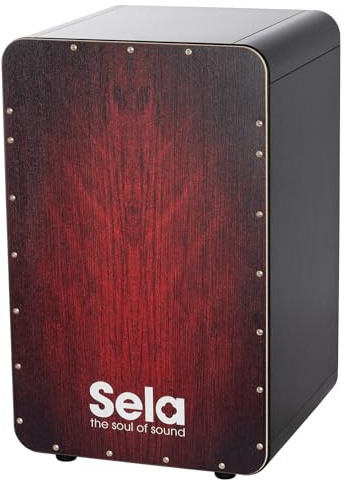 Sela CaSela Black - Red Dragon - Snare Cajon mit Clap Corners, SE 046, Standard Snare