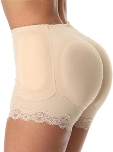 Jokerzi Mujer Braguitas Moldeadoras - Potenciadores De Mujeres Falso Culo Hip Butt Lifter Shapers Control Panties Acolchado Adelgazante Underwear Enhancer Hip Pads Pant,Albaricoque,S