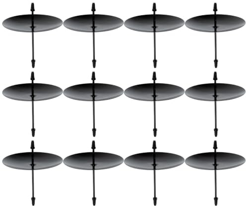 Operitacx 12 Pcs Decorative Iron Candle Holders with Spikes 3.15 Inch Household Candle Stands for Tealight and Pillar Candles Christmas Wedding Party Accessories