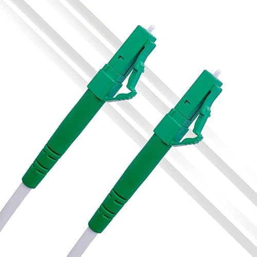 Elfcam - 10m Glasfaserkabel LC/APC 9° auf LC/APC 9°, OS2 Singlemode Simplex 9/125µm, FTTH LWL Kabel für Deutsche Telekom, G.657.A2/B2, Weiß