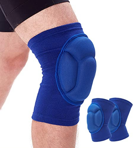 Knee Pads for Women & Men, Basketball Knee Pads Volleyball Knee Pads for Women Men Wrestling Knee Pads Wrestling Gear, Crash Pad Snowboarding Gear Knee Protector Soft Knee Pads for Work (Small, Blue)