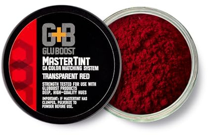 GluBoost MasterTint Jars – Long-Lasting Color Additives for Perfect Color Matching – Works with MasterGlu & Fill n’ Finish Pro – No Solvent Needed - Red