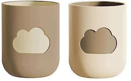RabyLeo Simple Cloud Mundspülbecher Home Brushing Cup Creative Cute Couple Mundspülbecher (Beige & Braun), toothbrush cup