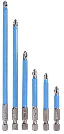 WZFC 6PC 50mm-150mm PH2 Phillips Head Screwdriver Drill Hex Shank Magnetic Non Slip Long Reach Precision Screw Bits