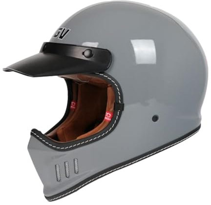 Casque De Moto Jet Homologué ECE, Casques Intégraux Vintage avec Visière, Cross, Ouvert pour Homme Femme, Adulte Face Ouverte Demi Helmets D,M