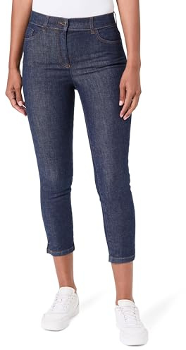 Caroll Pantalon Slim Pantacourt Denim Fonce 42