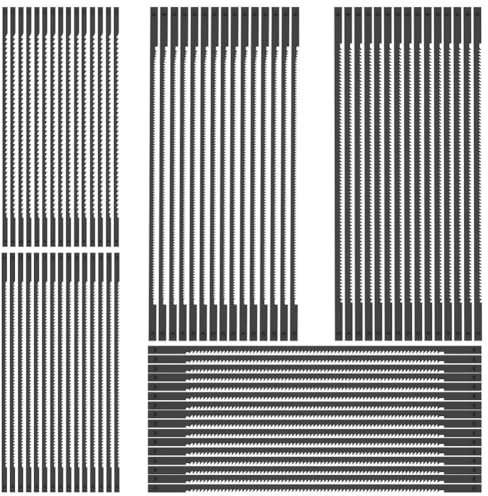 Goorvoucs 75-Teiliges Dekupiersägeblatt-Set mit Stiftende, 5-Dekupiersägeblatt-Sortiment, Dekupiersägeblatt zum Holzschneiden, 10/15/18/20/24 TPI