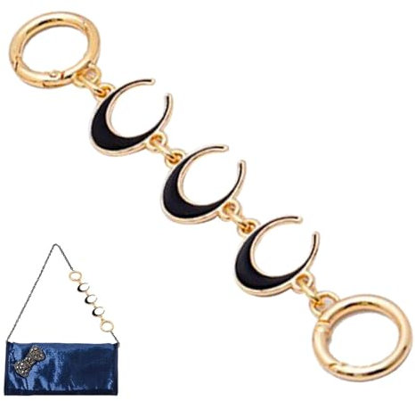 Cadena de extensión para monedero, correa de cadena en forma de media luna, accesorio de repuesto para bolsos de hombro y varios bolsillos