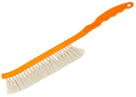 Abkehrbesen mit Naturborsten und Kunststoffgriff (orange) für Bienen Imker Imkerei