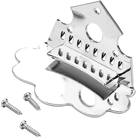 SECFOU Professional Silver Mandolin Tailpiece Replacement Made of Stainless Steel with Excellent Sound Conduction and Accurate Tuning for Mandolin Instrument Accessories