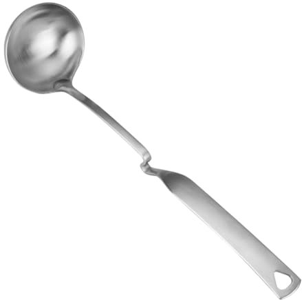 OKUMEYR Cazo Para Sopa Inoxidable Cuchara Sopera Mango Para Servir Utensilio De Cocina Para Hogar y Restaurante