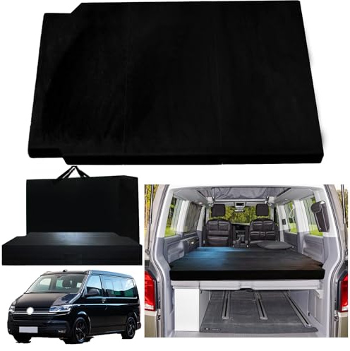 xxjolavv Colchón plegable portátil compatible con VW T32 T4 T5 T6 T6.1 T7 Multivan California Beach Caravelle and Transporter, 186 x 148 x 8 cm, accesorio para caravana