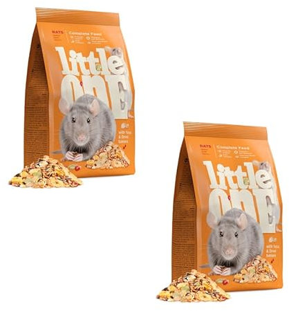 Little One Ratten | Doppelpack | 2 x 900 g | Alleinfuttermittel für Ratten | Für eine unterstützend vollwertige Kost | Ausgewogene Zusammensetzung | Mit Buchweizen und Hafer