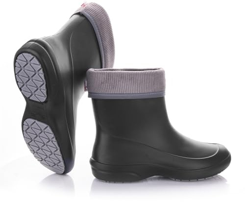 LEMIGO Damen Superleichte Rutschfeste Arbeitsschuhe Arbeitsstiefel Gummistiefel Mit Futter und zusätzlichen Einlagen 36-41 EU