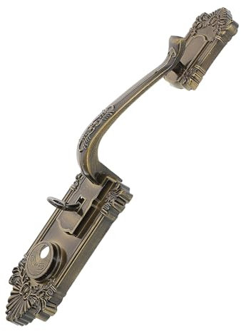 Housoutil Türschloss Mit Vintage Blumenmuster Griff Aus Metall Für Haustür Schloss Türgrip Outdoor Türgriff Schloss