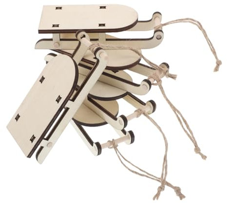 HOLIDYOYO 5stücke Teiliges Mini Holzschlitten Rustikale Weihnachtsdeko Für Zuhause Und Büro Dekorativer Weihnachtsschlitten Mit Klassischem Vintage Design Für Festliche Tischdekorationen