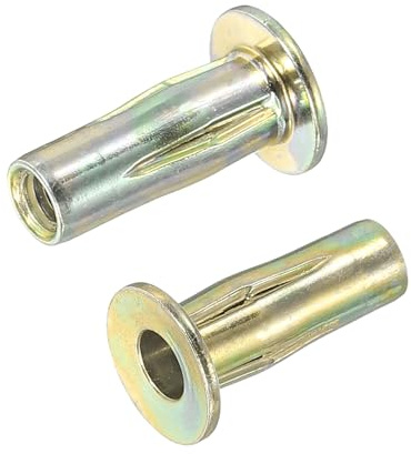 QUARKZMAN Écrou aveugle fileté à tête plate en acier au carbone pré-bombé, M4, zingué couleur zinc, 30 pièces