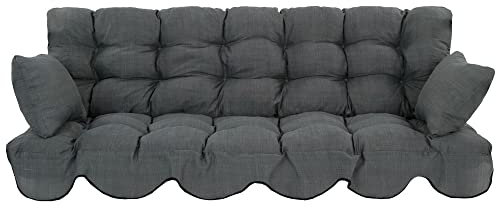 PATIO Hollywoodschaukel Auflage 180x50 cm Minorca Sitzpolster Rückenlehne 2 Seitenkissen Befestigungsschnüre Volant vorne