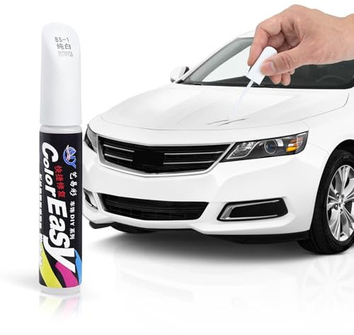 2 Pièces Stylo Peinture Voiture, 2-En-1 Stylo Retouche Peinture, Stylo Réparation Des Rayures Auto De Peinture, Stylo Anti Rayure Voiture, Anti Rayure Pour Carrosserie Moto Voiture Vélo（Blanc）