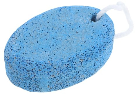 SOLUSTRE Piedra Pómez Natural para Pies Ovalada de Piedra Volcánica Azul Exfoliante Segura y No Irritante para Eliminar Durezas y Tejido Muerto en Cuidado de Manos y Pies