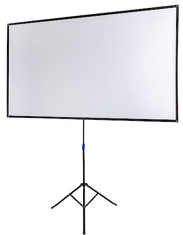 Schermo di proiezione pieghevole, schermo proiettore con treppiede, portatile, 16:9 4K HD, portatile, altezza 40-80 cm, per home theater, campeggio e eventi ricreativi