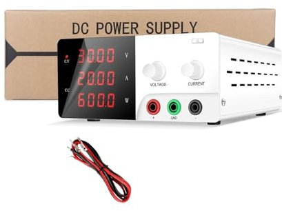 Fuente de alimentación de CC de banco variable, fuente de alimentación ajustable de 30 V 30 A, fuente de conmutación de laboratorio de 60 V 10 A 100 V 5 A, reguladores de voltaje digitales con pantall