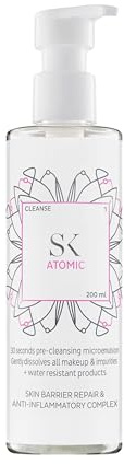 Skintegra Atomic - Limpiador suave de aceite a leche, elimina el maquillaje y las impurezas a fondo y no irrita, ideal para pieles sensibles, 200 ml