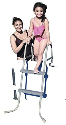 Leiter für Einbaupools, Schwimmbad Rolltreppe Poolleiter Doppelseitige Rolltreppe Schwimmbad Passende Leiter(84cm)
