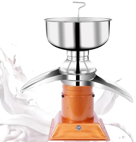Séparateur Centrifuge De Crème, Séparateur Électrique De Crème De Lait, 10 500 Tr/min Et Débit De 50 L/h, Matériau En Acier Inoxydable 304 Et Faible Niveau Sonore, Pour Le Lait De Vache Et Le Lait De