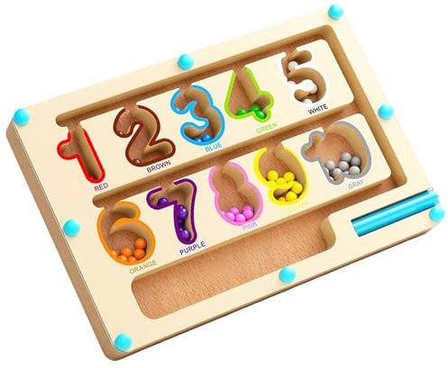 Zeizafa Juego De Conteo Magnético Y Clasificación Colores Juguete Educativo Juego Aprendizaje Números Números Rastreo Laberintos Tablero Conteo Habilidades Motoras Finas Juguete Aprendizaje