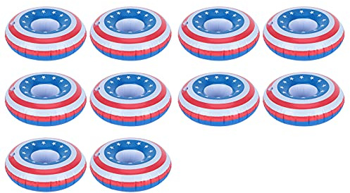 Portavasos inflables flotantes para Piscina, portavasos, Divertidos Juguetes de baño para Nadar, 10 Uds.