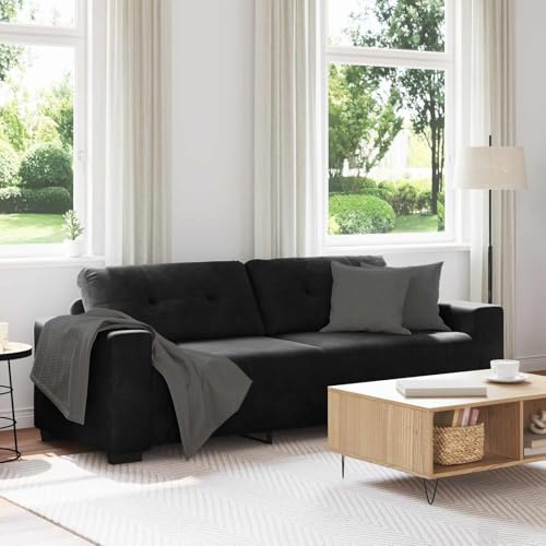 Tonture Sofa Set 3-teilig Wind Rot Leinenmischgewebe, Modernes Design, Langlebige Polstergarnitur für Wohnzimmer, Metall & Sperrholzrahmen, Komfortable Sitzgelegenheit
