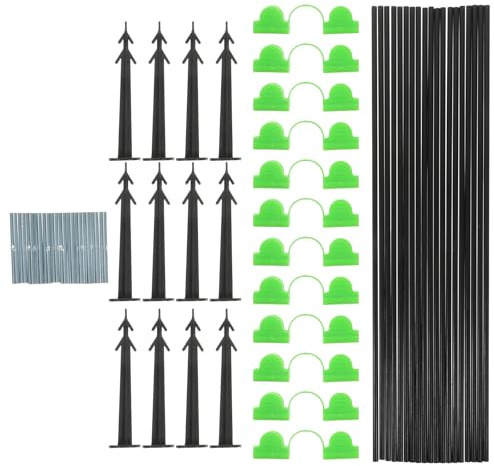 VICASKY Filet Anti-Insectes pour Plantes et Fruits 18 Pièces Noir Arceaux de Tunnel de Plantation en Plastique Léger Protection Jardin Oiseaux et Gel Support d'Abri de Serrage Pratique