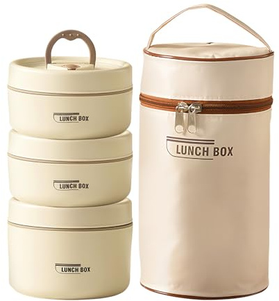 Genérico Térmica | 3 Piezas Antifugas Reutilizable | Contenedor Aislante para Alimentos | Para Hombres Mujeres Niños Escuela Trabajo Viajes Camping Comida Sopa