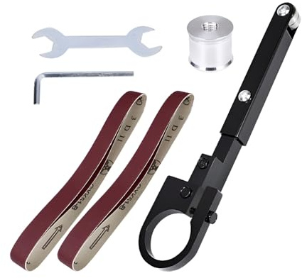 Herramienta de lijado para fijación de cinturón: adaptador de lijadora de banda, amoladora angular, lijadora de banda, accesorio de pulido de tubos para exteriores, interiores, viajes