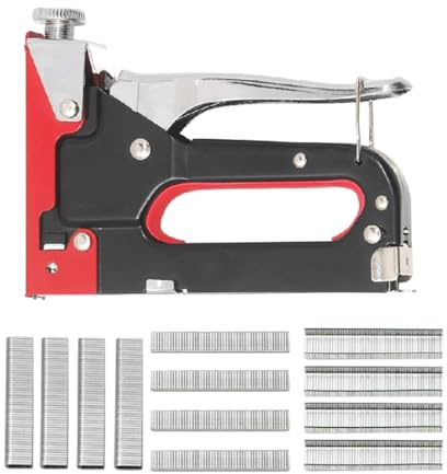 ANDRESLAD Strumento Manuale per Graffette e Chiodi Manico Comodo e Molla Rinforzata per Fissaggi su Legno e Lavori di Bricolage