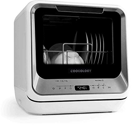 Cookology CMDW2 Mini Portable Dishwasher Table Top with Baby Bottle Rack (Silver)