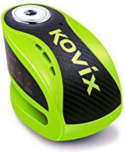 KOVIX KNX6 Candado de disco con alarma Pin Ø 6 mm. antirrobo disco scooter, motocicleta, color verde