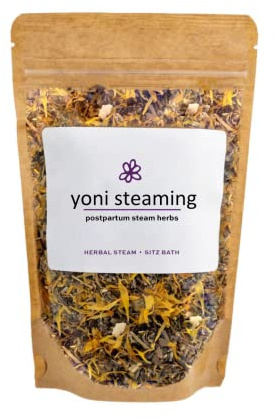 4oz Postpartum Sitz Bath Soak & Yoni Steaming Herbs For After Birth Recovery | 4-6 Steams | Natural Remedy For Healing Perineal Tissues, Hemorrhoids, Episiotomies | 100% Organic Vaginal Steam Herbs